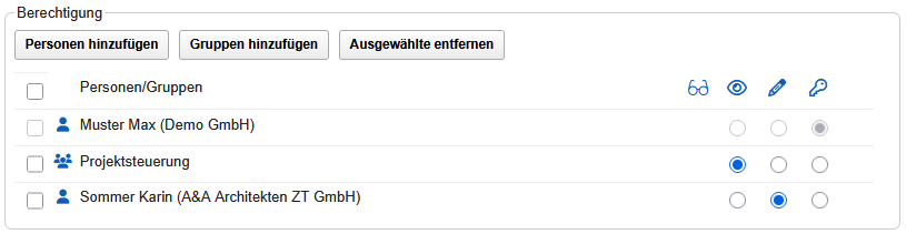 berechtigungsListe